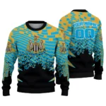 Customized Newcastle United Pixel Flow Blue Black Sweater Best Selling