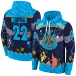 Customized Newcastle United Spongebob Patrick Star Blue Navy Hoodie Best Selling