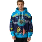 Customized Newcastle United Spongebob Patrick Star Blue Navy Hoodie Best Selling