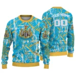 Customized Newcastle United Streak Overlay Blue Sweater Best Selling