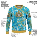 Customized Newcastle United Streak Overlay Blue Sweater Best Selling