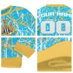 Customized Newcastle United Streak Overlay Blue Sweater Best Selling