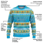 Customized Newcastle United Tent Stripes Blue White Sweater Best Selling