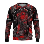 Customized Nottingham Forest Antlers Pattern Red Black Sweater Best Selling