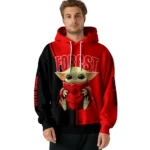 Customized Nottingham Forest Baby Yoda Red Black Hoodie Best Selling