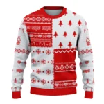 Customized Nottingham Forest Christmastree Bands White Sweater Best Selling