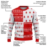 Customized Nottingham Forest Christmastree Bands White Sweater Best Selling