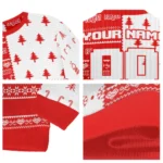 Customized Nottingham Forest Christmastree Bands White Sweater Best Selling