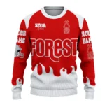 Customized Nottingham Forest Flame Border Red Sweater Best Selling