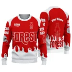 Customized Nottingham Forest Flame Border Red Sweater Best Selling
