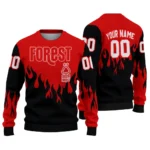 Customized Nottingham Forest Flame Outline Red Black Sweater Best Selling