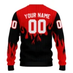 Customized Nottingham Forest Flame Outline Red Black Sweater Best Selling