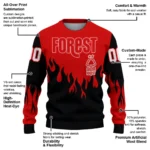 Customized Nottingham Forest Flame Outline Red Black Sweater Best Selling