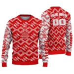 Customized Nottingham Forest Lattice Gridwork Red Sweater Best Selling