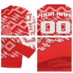 Customized Nottingham Forest Lattice Gridwork Red Sweater Best Selling