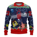 Customized Nottingham Forest Spongebob Designs Blue Sweater Best Selling