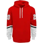 Customized Nottingham Forest Striped Sleeves Red Hoodie Best Selling