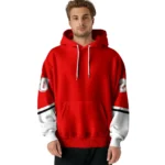 Customized Nottingham Forest Striped Sleeves Red Hoodie Best Selling