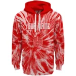 Customized Nottingham Forest Tie Dye Pattern Red Hoodie Best Selling