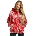 Customized Nottingham Forest Tie Dye Pattern Red Hoodie Best Selling