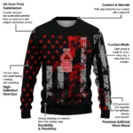 Customized Nottingham Forest Vintage Usa Flag Black Sweater Best Selling