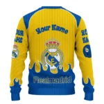 Customized Real Madrid Flame Border Yellow Sweater Best Selling