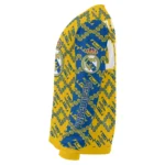 Customized Real Madrid Lattice Gridwork Yellow Sweater Best Selling