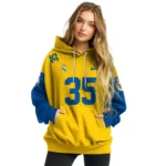Customized Real Madrid Minimal Design Yellow Hoodie Best Selling