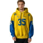 Customized Real Madrid Minimal Design Yellow Hoodie Best Selling