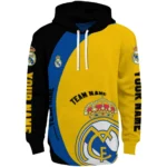 Customized Real Madrid Minimalist Design Yellow Black Hoodie Best Selling