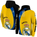 Customized Real Madrid Minimalist Design Yellow Black Hoodie Best Selling