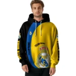 Customized Real Madrid Minimalist Design Yellow Black Hoodie Best Selling