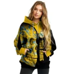 Customized Real Madrid Skull Motif Yellow Black Hoodie Best Selling