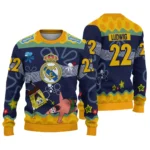 Customized Real Madrid Spongebob Designs Blue Sweater Best Selling