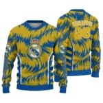 Customized Real Madrid Swirl Flow Yellow Sweater Best Selling