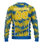 Customized Real Madrid Swirl Flow Yellow Sweater Best Selling