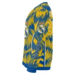 Customized Real Madrid Swirl Flow Yellow Sweater Best Selling