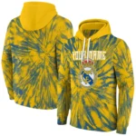 Customized Real Madrid Tie Dye Pattern Yellow Hoodie Best Selling