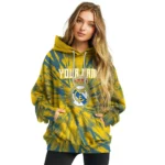 Customized Real Madrid Tie Dye Pattern Yellow Hoodie Best Selling