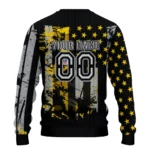 Customized Real Madrid Vintage Usa Flag Black Sweater Best Selling