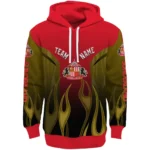 Customized Sunderland Flame Design Red Hoodie Best Selling
