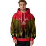 Customized Sunderland Flame Design Red Hoodie Best Selling