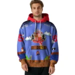 Customized Sunderland Mario Blue Black Hoodie Best Selling