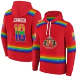 Customized Sunderland Rainbow Stripes Red Hoodie Best Selling
