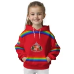 Customized Sunderland Rainbow Stripes Red Hoodie Best Selling