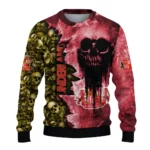 Customized Sunderland Skull Collage Red Sweater Best Selling