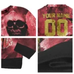 Customized Sunderland Skull Collage Red Sweater Best Selling