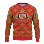 Customized Sunderland Snowflake Matrix Red Sweater Best Selling