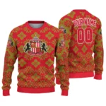 Customized Sunderland Snowflake Matrix Red Sweater Best Selling