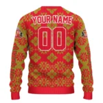 Customized Sunderland Snowflake Matrix Red Sweater Best Selling
